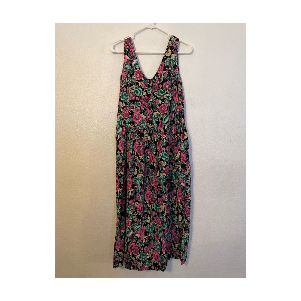 Vintage Floral Sleeveless Dress